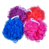 Customized Weight And Color Soft Rich Bubble Bath Loofah Ball Sponge Shower Puff TJ110