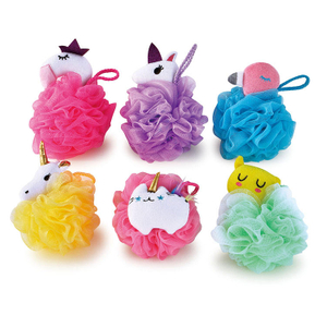 Wholesale Custom Colorful Animal Bath Sponge Exfoliating Bath Loofah Ball TJ061