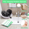 1pc Bamboo Charcoal Bath Ball Shower Wash Sponge Product Soft Elastic Mesh Hanging Shower Ball