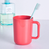 Modern Popular Mouthwash Cup BPA Free Milk Mug Blue Plastic Mugs with Handle